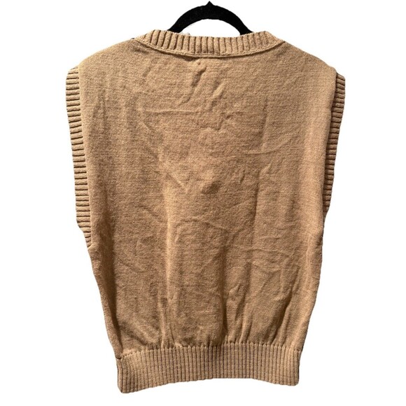 VTG 70/80s Mademoiselle Knitwear Argyle Sweater Vest Size Medium - Picture 2 of 7